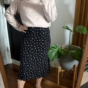 Susan Lawrence Midi Cottagecore Ditsy daisy Skirt. Size S